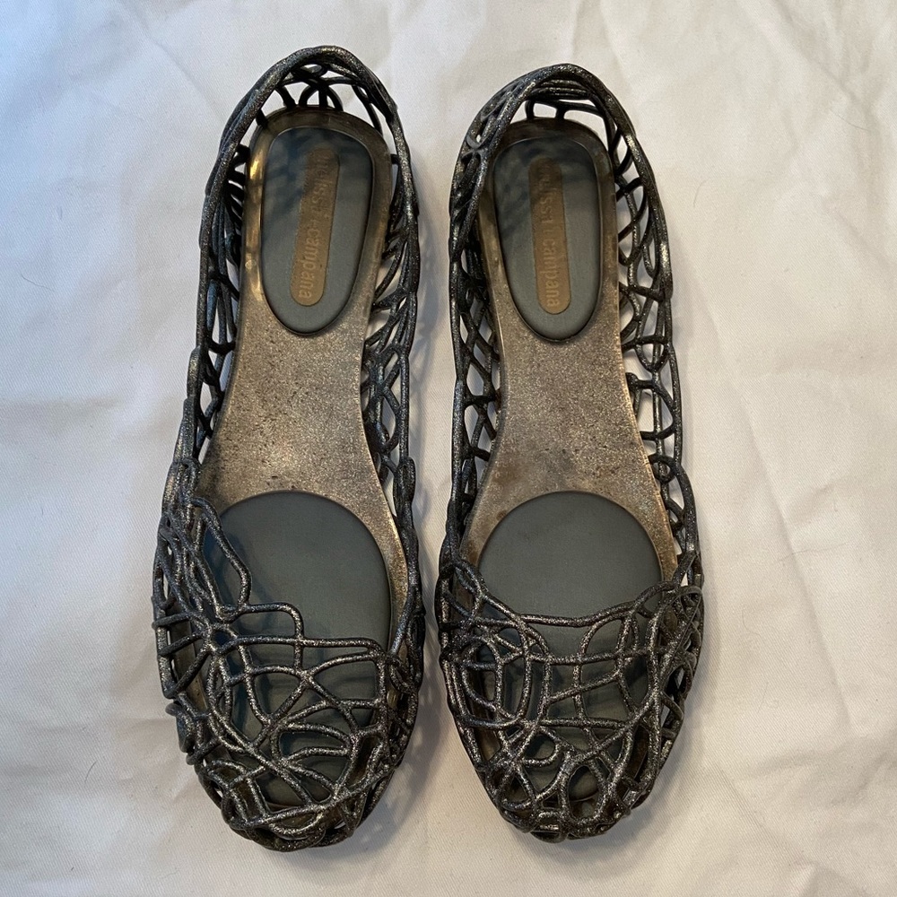 Melissa + Campana Rubber Shoes Silver size 41 10
